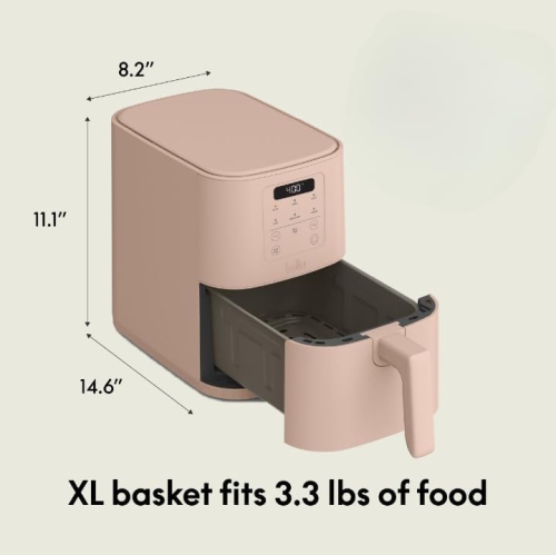 4QT Slim Air Fryer, Fits-anywhere™ Kitchenware, EverGood™ Ceramic Nonstick Coating, Adjustable Temperature, 6 Preset Cooking , 60 Min Auto Shutoff w