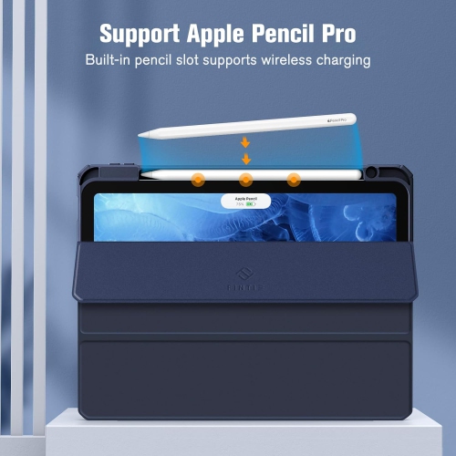 Fintie Hybrid Slim Case for iPad Air 11-inch M3 / M2 (2024), iPad Air 5th (2022) / 4th Generation (2020) 10.9 Inch - Shockproof Cover with Clear Back