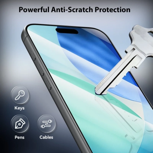 Paquet de 3 protecteurs d'écran + paquet de 2 protecteurs d'objectif de caméra pour iPhone 17 Pro Max – Verre trempé HD, résistant aux rayures et aux