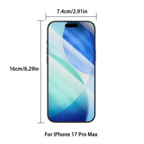 Paquet de 3 protecteurs d'écran + paquet de 2 protecteurs d'objectif de caméra pour iPhone 17 Pro Max – Verre trempé HD, résistant aux rayures et aux