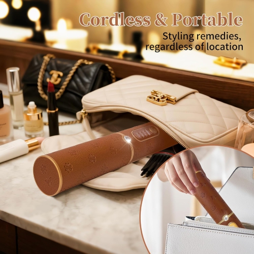 Cordless Hair Straightener,Portable Straightener 2 in 1 for Hair Straightening and Curling,Fast Heating Cordless Flat Iron,Portable Travel Hair