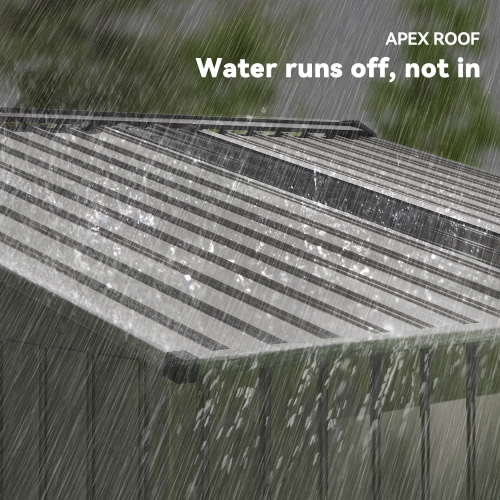 Outsunny 9' x 6' Garden Storage Shed with Foundation Kit, Metal Tool Storage House with Double Doors for Outdoor Patio Yard, Grey