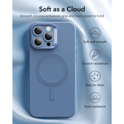 iPhone 16 Pro Case with MagSafe – Slim Shockproof Silicone Cover, Magnetic Charging Support, Full Screen & Camera Protection, Soft Microfiber Lining