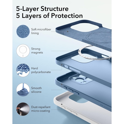 iPhone 16 Pro Case with MagSafe – Slim Shockproof Silicone Cover, Magnetic Charging Support, Full Screen & Camera Protection, Soft Microfiber Lining