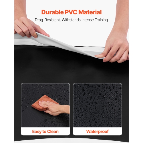 VEVOR 10x10 ft 600W Wrestling Mat Inflatable, Martial Arts Thick Mat for Home Gym Exercise, PVC Foldable Training Mats with Air Pump, for Gymnastics,