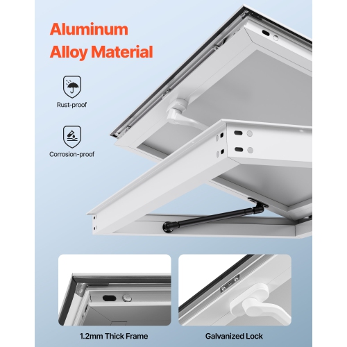 VEVOR 74x40 in Concession Window,Aluminum Alloy Frame Service Window for Food Truck, Up to 85 Degrees Stand Serving Window with Awning Door and Drag