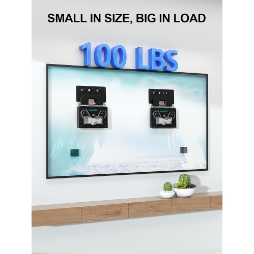 Supcline Ultra Slim TV Wall Mount Compatible with 14"- 80" Flat & Frame TVs, 0.3" Micro-Gap Low Profile, Minimalist Look, Blends Any Interior, Hold