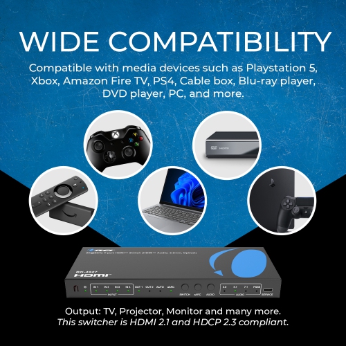 OREI 8K@60Hz 4-port HDMI™ Switch (BK-4927)