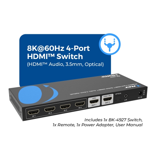 OREI 8K@60Hz 4-port HDMI™ Switch (BK-4927)