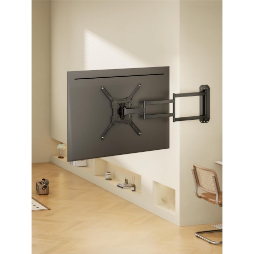 monTEK Long Arm TV Wall Mount for Most 23-65 Inch TVs, 37 Inch Long Extension TV Mount Swivel and Tilt, Full Motion Wall Mount TV Bracket Fit Max