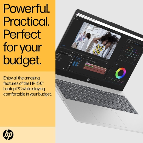 HP 15.6 inch Laptop, AMD Ryzen 3 7320U Processor, 8GB RAM LPDDR5, 256GB SSD, AMD Radeon Graphics, FHD IPS