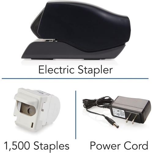 Swingline – Agrafeuse électrique de bureau 502e, capacité de 25 feuilles, sans bourrage, noir