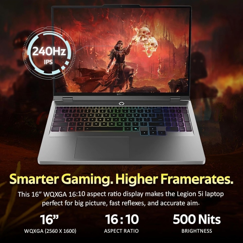 Lenovo Legion 5 16" Gaming Laptop, Intel Ultra 9 275HX, NVIDIA GeForce RTX 5060 8GB GDDR7, 1TB SSD,32GB DDR5, 24-Zone RGB Backlit Keyboard,Win 11,