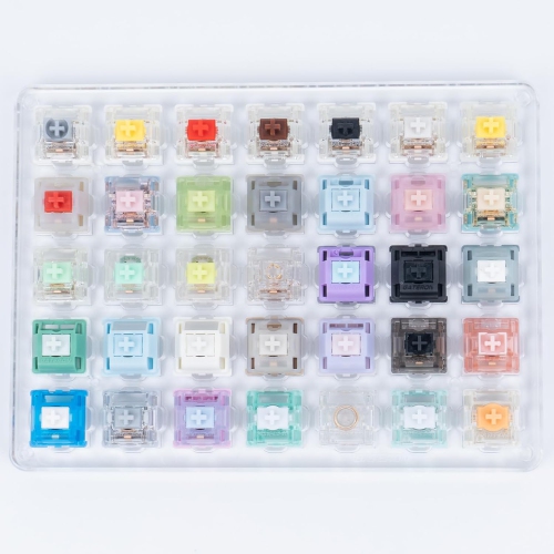 GATERON Keyboard Switches Tester, Magnetic Jade Oil King Milky Yellow Pro Oil King Baby Kangaroo Racoon Ink Wall Stem Box Black Pink for MX