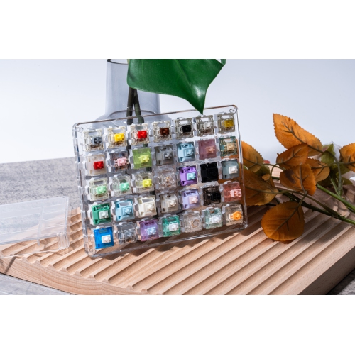 GATERON Keyboard Switches Tester, Magnetic Jade Oil King Milky Yellow Pro Oil King Baby Kangaroo Racoon Ink Wall Stem Box Black Pink for MX