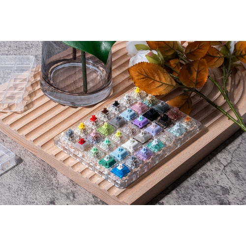 GATERON Keyboard Switches Tester, Magnetic Jade Oil King Milky Yellow Pro Oil King Baby Kangaroo Racoon Ink Wall Stem Box Black Pink for MX