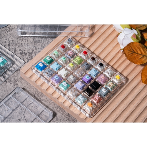 GATERON Keyboard Switches Tester, Magnetic Jade Oil King Milky Yellow Pro Oil King Baby Kangaroo Racoon Ink Wall Stem Box Black Pink for MX