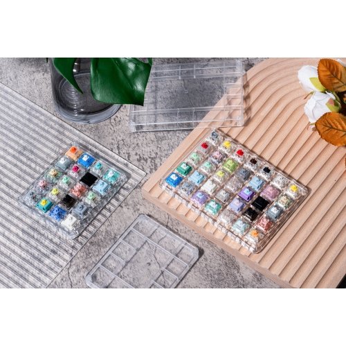 GATERON Keyboard Switches Tester, Magnetic Jade Oil King Milky Yellow Pro Oil King Baby Kangaroo Racoon Ink Wall Stem Box Black Pink for MX