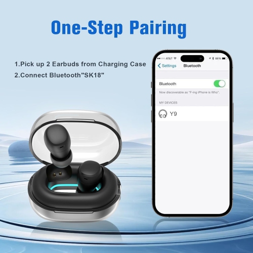 Invisible Mini Headphones Wireless Bluetooth Small Hidden Earbuds for Small Ear Canals Sleeping Earbuds Tiny Earphones for Side Sleepers