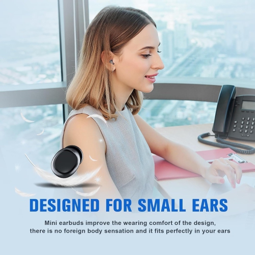 Invisible Mini Headphones Wireless Bluetooth Small Hidden Earbuds for Small Ear Canals Sleeping Earbuds Tiny Earphones for Side Sleepers