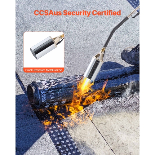 Brûleur à torche au propane à haut rendement VEVOR de 2 400&nbsp;000&nbsp;BTU, avec tuyau 10&nbsp;pi, chalumeau robuste avec flamme réglable et