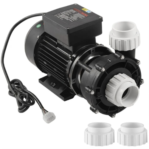 VEVOR 48HT1501-II 2-Speed SPA Pump, 48-Frame, AC 110-120V, 1.5HP/150GPM High Speed or 0.46HP/70GPM Low Speed, 2" Port, UL Tested,black
