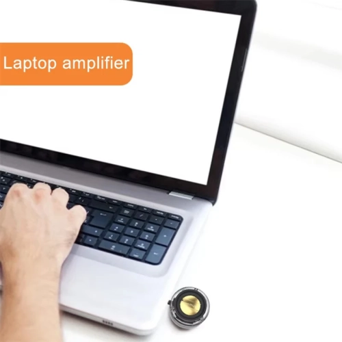 Amplified Mini Portable Speaker, Plug-in Mobile Phone Speaker Amplifier with 3.5MM Audio Interface, Plug and Play, Suitable for Tablets, Smartphones