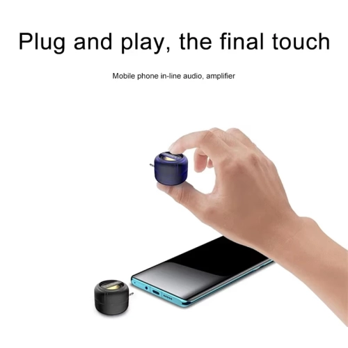 Amplified Mini Portable Speaker, Plug-in Mobile Phone Speaker Amplifier with 3.5MM Audio Interface, Plug and Play for Tablets, Smartphones - Y8