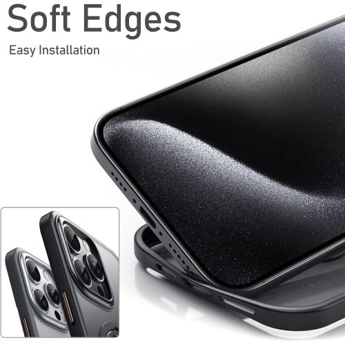 Applicable to iPhone14pro mobile phone case Magsafe double ring magnetic 360 bracket Apple mobile phone case anti-fall - black