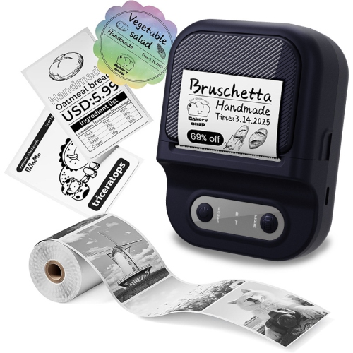 Home smart label printer, portable price label machine, name sticker, notebook storage sticker printing