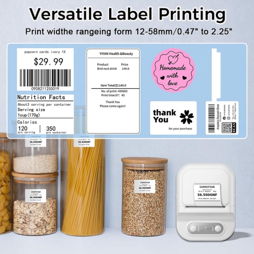 Home smart label printer, portable price label machine, name sticker, notebook storage sticker printing