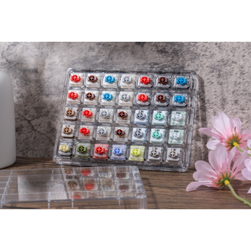 GATERON Low Profile Keyboard Switches Series, Jade Pro Chocolate Banana Grey Heron Switches Compatible for Low Profile Gaming Keyboard