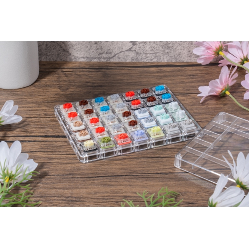 GATERON Low Profile Keyboard Switches Series, Jade Pro Chocolate Banana Grey Heron Switches Compatible for Low Profile Gaming Keyboard