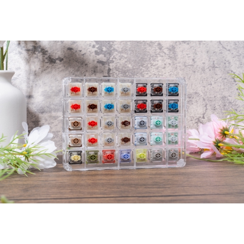 GATERON Low Profile Keyboard Switches Series, Jade Pro Chocolate Banana Grey Heron Switches Compatible for Low Profile Gaming Keyboard