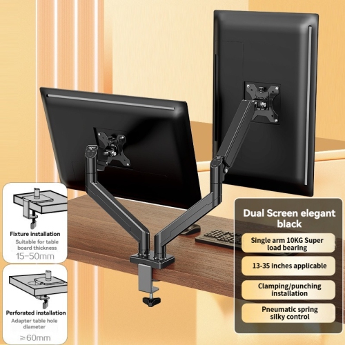 Dual monitor stand arm universal desktop computer screen stand supports 14-27 inches desktop base mechanical cantilever heightening stand