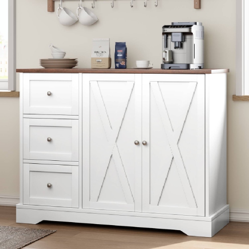 ACECOOL  Farmhouse Buffet Cabinet With Storage for Kitchen, Dining Room, Living Room, Hallway