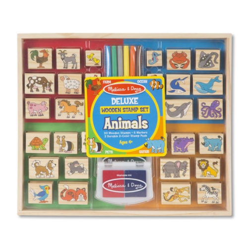 Deluxe Wooden Stamp Set - Animals
