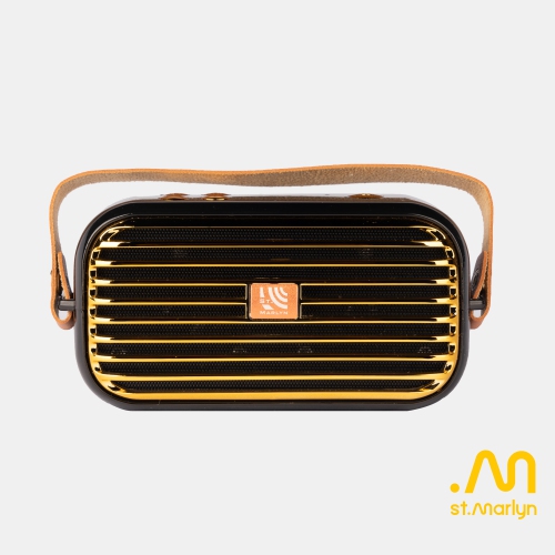 St.Marlyn X7, haut-parleur portatif rétro Bluetooth ambiophonique 3D avec jumelage stéréo TWS, klaxon double basse, radio FM, appel vocal, prise en