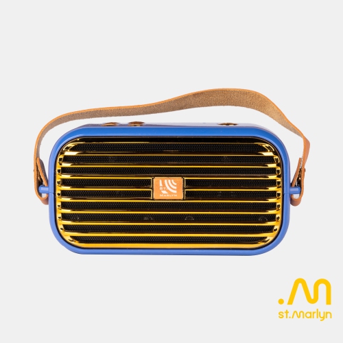 St.Marlyn X7, 3D Surround Portable Retro Bluetooth Speaker with TWS Stereo Pairing, Double Bass Horn, FM Radio, Voice Call, USB/TF Card Support,
