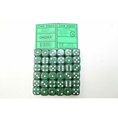 LION RAMPANT  Chessex Dice 12MM D6 (36 Dice) Speckled Recon Chx25925