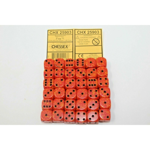 Chessex Dice 12mm D6 Speckled Fire - CHX25903