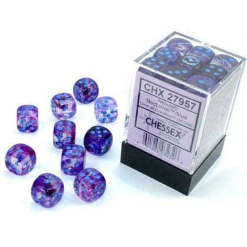 Chessex Nebula&nbsp;: 36D6 Luminaire Nocturnal/Bleu Nouveau
