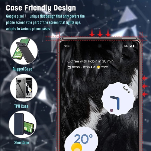 [2 Packs] CS Premium Tempered Glass Screen Protector for Google Pixel 10 Pro Fold, Case Friendly & Bubble Free