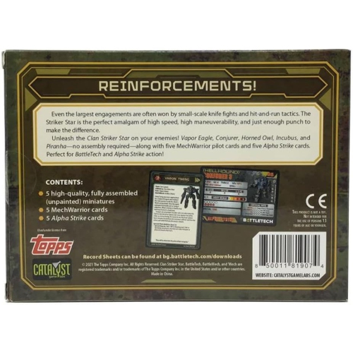 BATTLETECH CLAN STRIKER STAR New