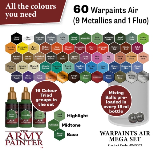 Army Painter WARPAINTS AIR MEGA SET