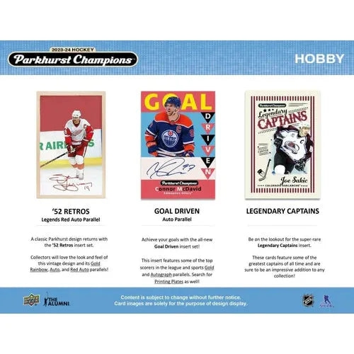 2024 UPPER DECK PARKHURST CHAMPIONS HOCKEY