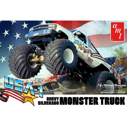 AMT1252 USA-1 CHEVY SILVERADO MONSTER TRUCK