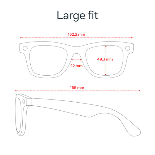 Lunettes Wayfarer de Ray-Ban | Meta avec IA, photo, vidéo, audio et messagerie - Noir mat/Transparent