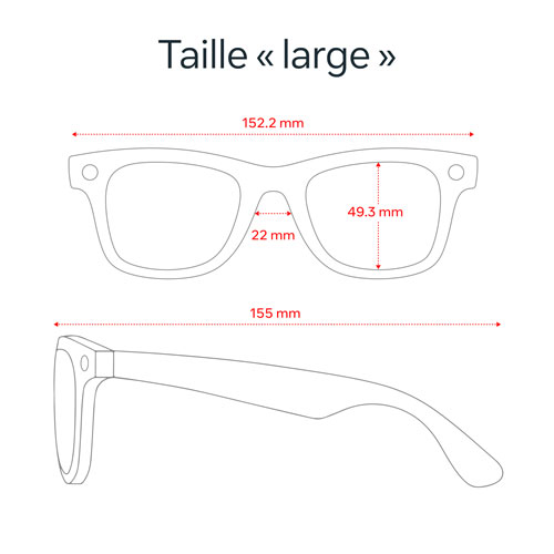 Lunettes Wayfarer de Ray-Ban | Meta avec IA, photo, vidéo, audio et messagerie - Noir mat/Transparent