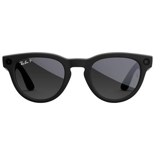 Ray-Ban | Meta Headliner (Gen 2) Glasses with AI, Photo, Video, Audio & Messaging - Matte Black/Polarized Gradient Graphite - Regular Bridge Fit